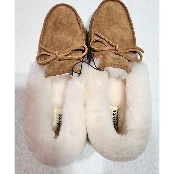 Dluxe by Dearfoams Women's Shearling with Fur Slippers size 8 - Picture 7 of 7
